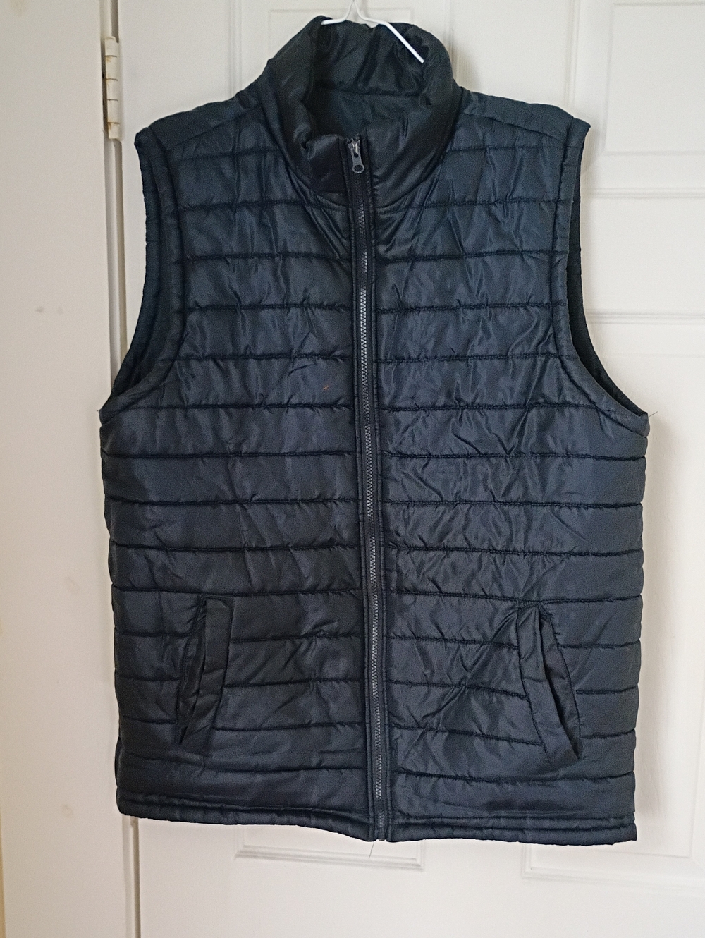 Men's Quilted Black Puffer Vest - Lightweight Layering